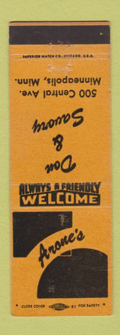Matchbook Cover - Arone's Minneapolis MN