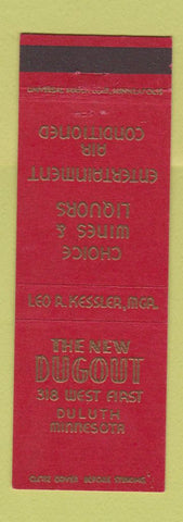 Matchbook Cover - Dugout Restaurant Duluth MN TWA Airlines