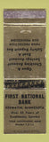 Matchbook Cover - First National Bank Keewatin MN WORN