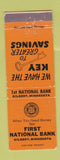 Matchbook Cover - First NATional Bank Gilbert MN