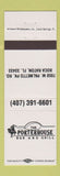 Matchbook Cover - Porterhouse Bar Grill Boca Raton FL