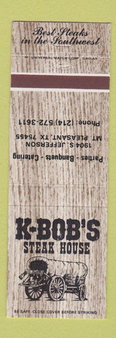 Matchbook Cover - K-Bob's Steak House Mount Pleasant TX