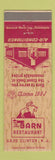 Matchbook Cover - Barn Restaurant Clinton NJ cowboy