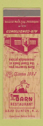 Matchbook Cover - Barn Restaurant Clinton NJ cowboy