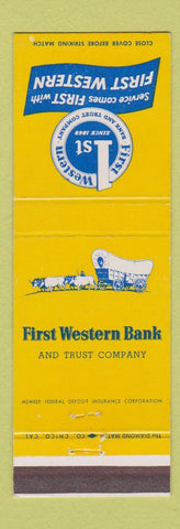 Matchbook Cover - First Western Bank San Francisco CA