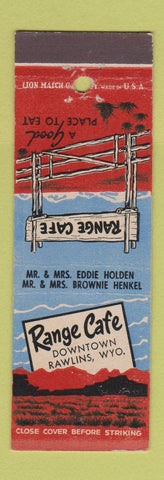 Matchbook Cover - Range Cafe Rawlins WY