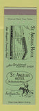 Matchbook Cover - St Angelus Hotel San Angelo TX cowboy