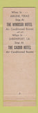 Matchbook Cover - St Angelus Hotel San Angelo TX cowboy