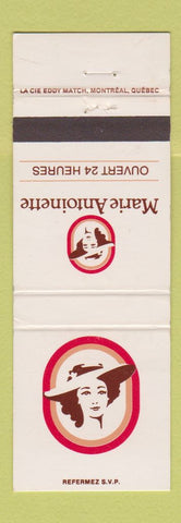 Matchbook Cover - Marie Antoinette Restaurants Canada girlie