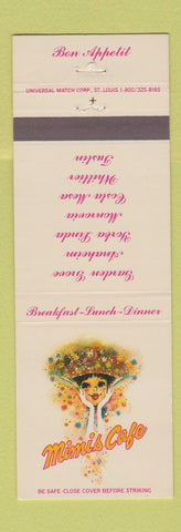 Matchbook Cover - Mimis Cafe Anaheim Monrovia Whittier Tustin CA girlie