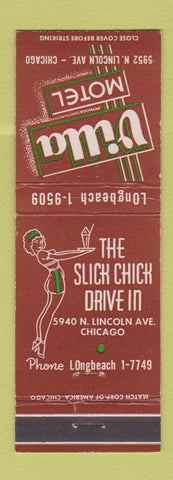 Matchbook Cover - Villa Motel Chicago IL girlie