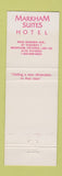 Matchbook Cover - Markham Suites Hotel Markham ON