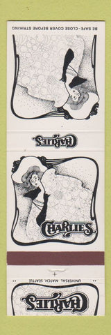 Matchbook Cover - Charlie's Seattle Bellevue Olympia WA girlie