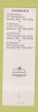 Matchbook Cover - Charlie's Seattle Bellevue Olympia WA girlie