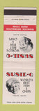 Matchbook Cover - Susie Q Fish and Chips Bloomfield Hills MI girlie