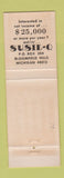 Matchbook Cover - Susie Q Fish and Chips Bloomfield Hills MI girlie