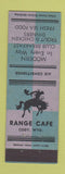 Matchbook Cover - Range Cafe Cody WY