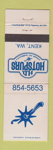 Matchbook Cover - HD Hotspurs BBQ Kent WA WEAR