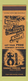 Matchbook Cover - Cowboy Trading Post Wall SD Sinclair oil gas cowboy