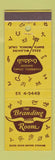 Matchbook Cover - Branding Room Restaurant Santa Monica CA