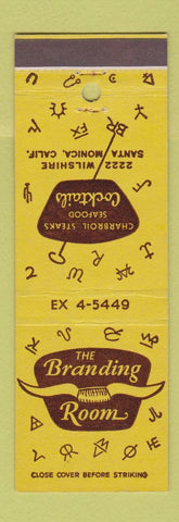 Matchbook Cover - Branding Room Restaurant Santa Monica CA