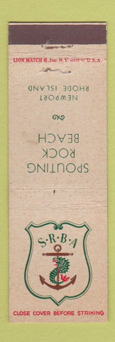 Matchbook Cover - Spouting Rock Beach Newport RI