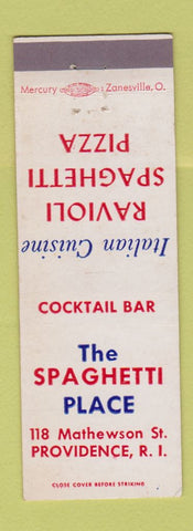 Matchbook Cover - Spaghetti Place Providence RI Pizza