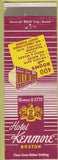 Matchbook Cover - Hotel Kenmore Boston MA