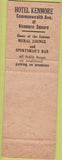 Matchbook Cover - Hotel Kenmore Boston MA