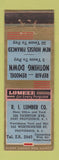 Matchbook Cover - RI Lumber East Providence RI ADVANCE