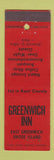 Matchbook Cover - Greenwich Inn East Greenwich RI WEAR