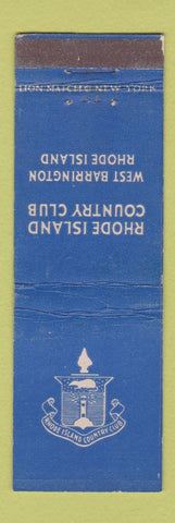 Matchbook Cover - Rhode Island Country Club West Barrington RI