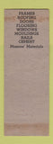 Matchbook Cover - RI Lumber East Providence RI ADVANCE