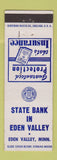 Matchbook Cover - State Bank of Eden Valley MN