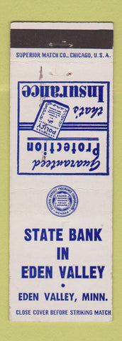 Matchbook Cover - State Bank of Eden Valley MN