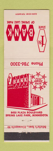Matchbook Cover - 1st State Bank Spring Lake Park MN
