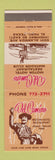 Matchbook Cover - Del Camino Motor Hotel Restaurant El Paso TX