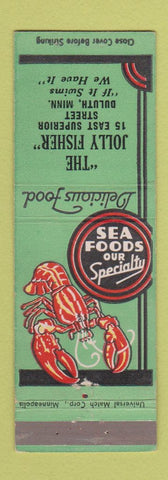 Matchbook Cover - The Jolly Fisher Duluth MN