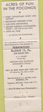 Matchbook Cover - Fernwood Bushkill PA WEAR resort