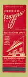Matchbook Cover - Miller's Restaurant Long Beach CA