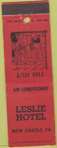 Matchbook Cover - Leslie Hotel New Castle PA