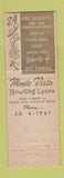 Matchbook Cover - Monte Vista Bowling girlie Las Cruces NM