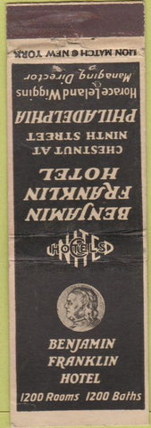 Matchbook Cover - Benjamin Franklin Hotel Philadelphia PA