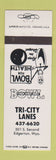 Matchbook Cover - Tri City Lanes Bowling Edgerton WY