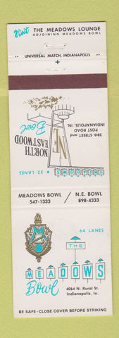 Matchbook Cover - Meadows Bowling Indianapolis IN