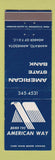 Matchbook Cover - American State Bank Mankato MN WEAR