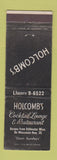 Matchbook Cover - Holcomb's Cocktail Lounge Restaurant Stillwater MN WEAR