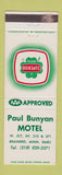 Matchbook Cover - Paul Bunyan Motel Brainerd MN