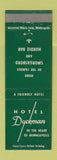 Matchbook Cover - Hotel Duckman Minneapolis MN