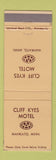 Matchbook Cover - Cliff Kyes Motel Mankato MN